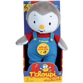 Jemini T'choupi peluche Tchoupi musical +/- 20cm bleu - Jemini