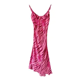 Robe midi zébrée
