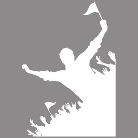 Vitrophanie angle de supporters blanc, 3 formats