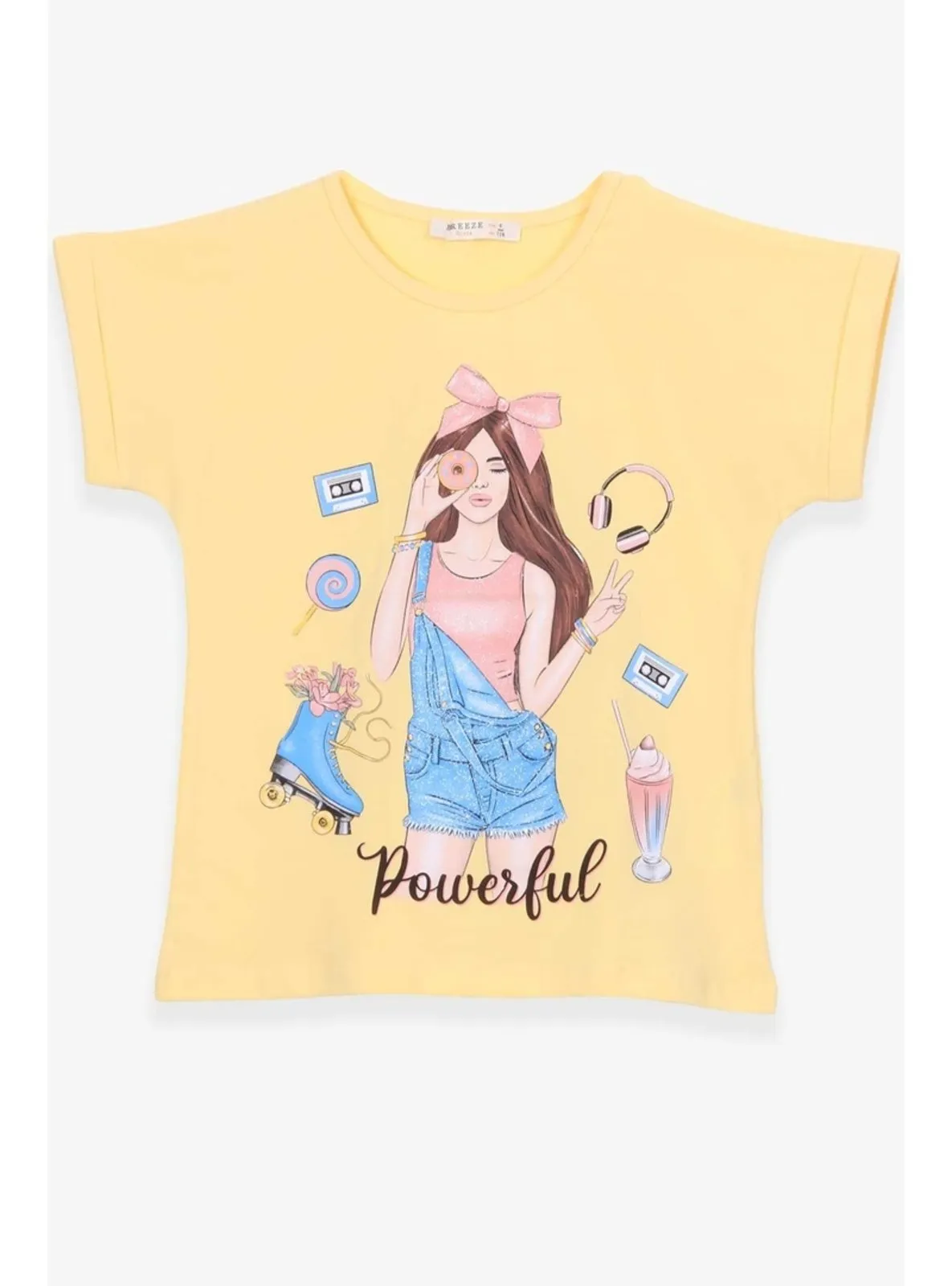 Yellow - Girls` T-Shirt